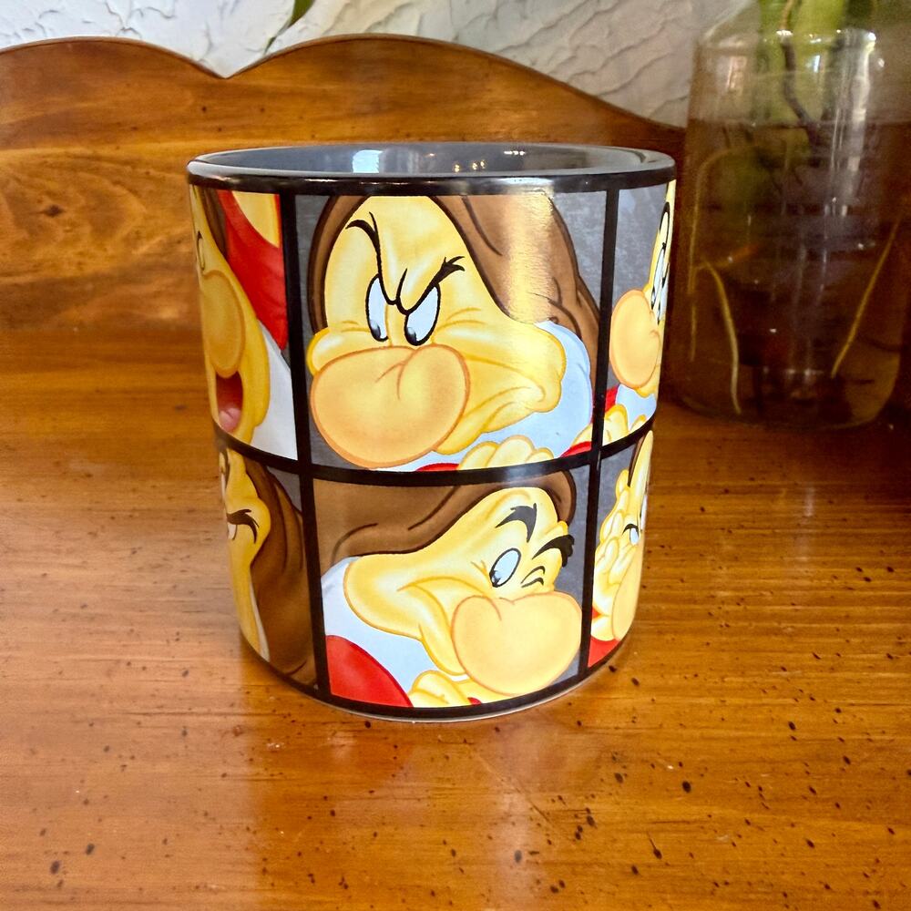 Disney Store Tinker Bell Mug Green Pop Art Faces Vintage Fairy Cup Collectible - Picture 7 of 11